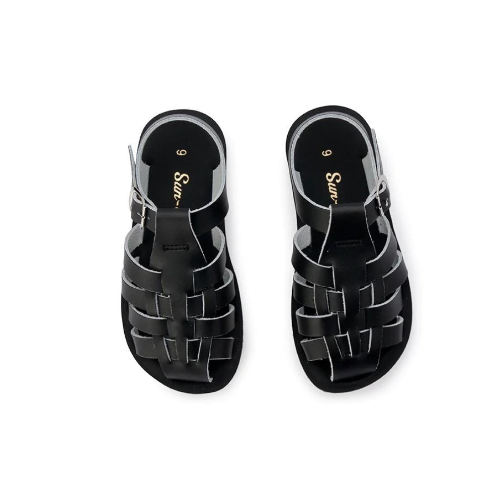 Black cushioned sandals clearance